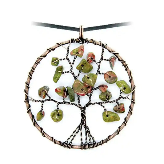 Lebensbaum Unakit Schmuck Anhänger Baum des Lebens