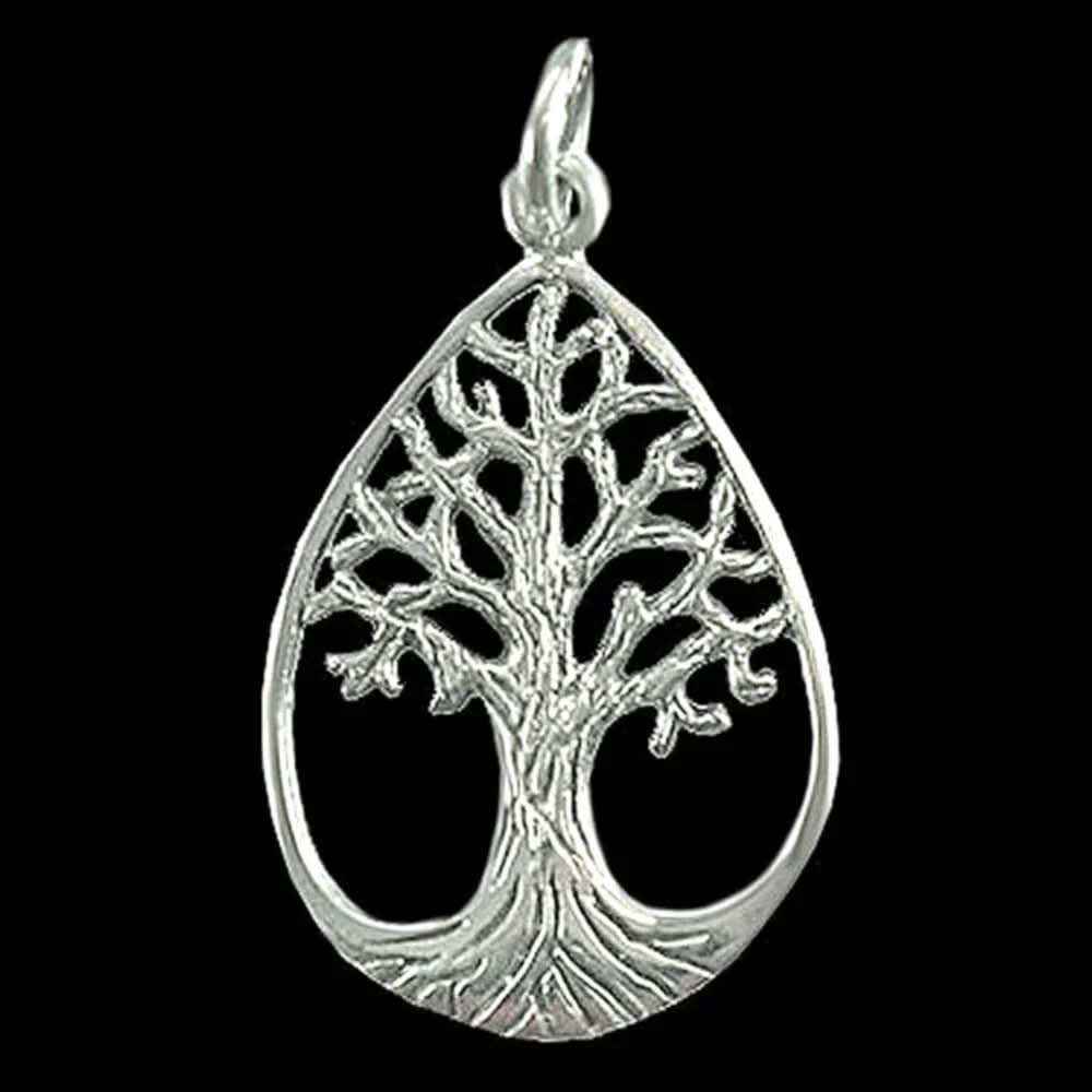 Lebensbaumamulett groß Schmuck Anhänger 925er Silber - Lebensbaum - 35x25mm