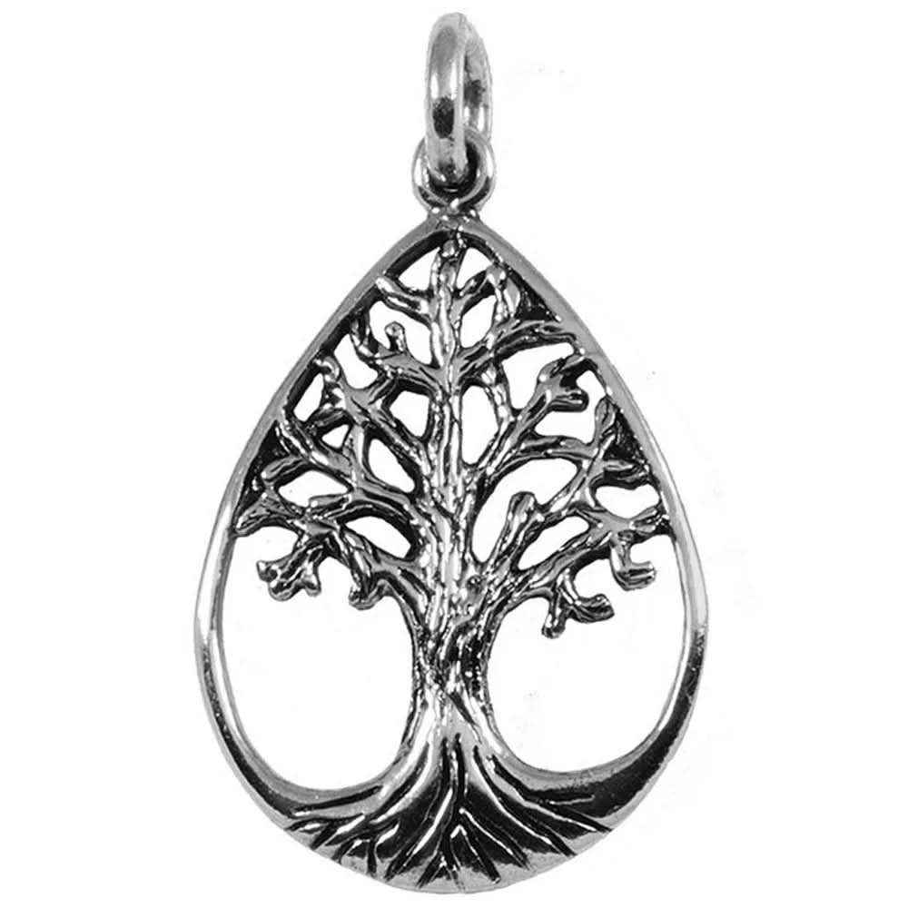 Lebensbaumamulett groß Schmuck Anhänger 925er Silber - Lebensbaum - 35x25mm