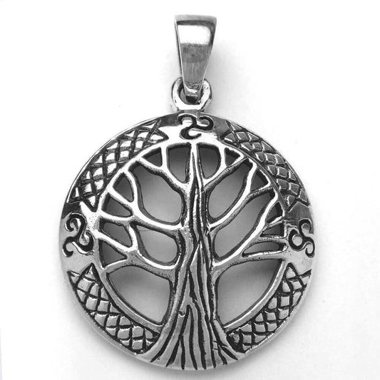 LebensbaumSchmuck Anhänger Baum Triskel 925er Silber 24 mm Durchmesser - Firma Holzenplotz - Silberketten - Goldketten.de