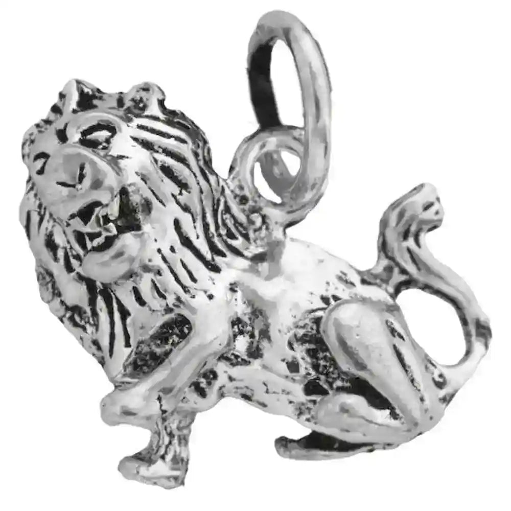 Löwe Schmuck Anhänger 925er Silber 15x15mm (mit Aufhängering)