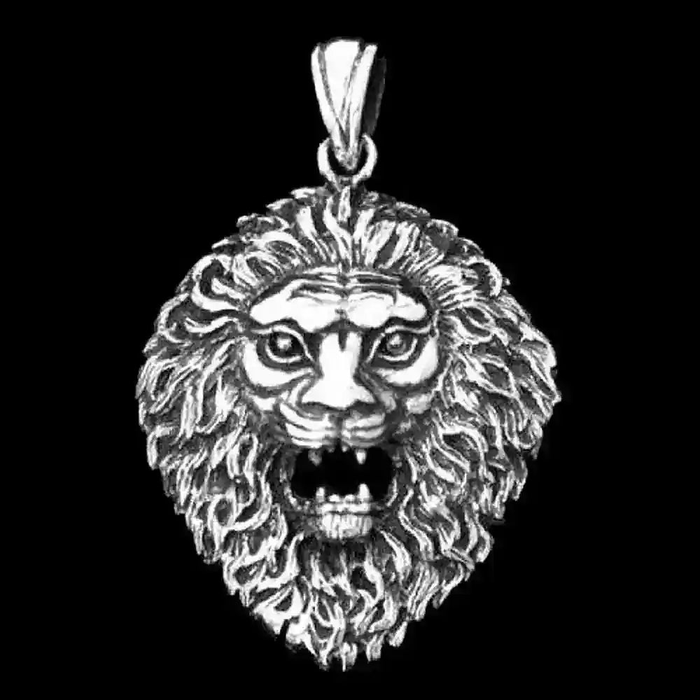 Löwenkopf Löwe Lion Schmuck Anhänger 925er Silber - Sonstige Tiere - 36x24mm (mit Aufhängering)