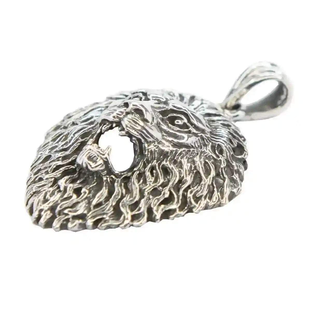 Löwenkopf Löwe Lion Schmuck Anhänger 925er Silber - Sonstige Tiere - 36x24mm (mit Aufhängering)