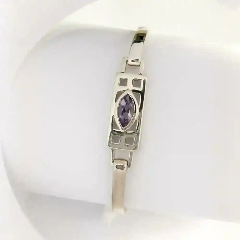 Mackintosh, Armreifen 925er Silber mit Stein Amethyst