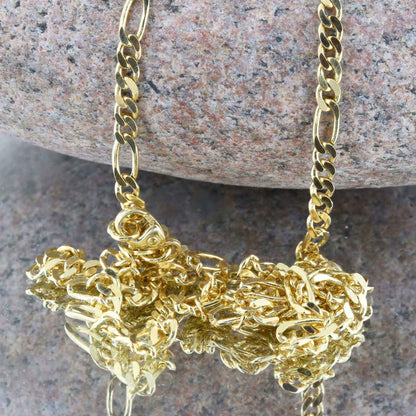 Massive Goldkette Figarokette diamantiert Halskette 333 - 8 Karat Gold