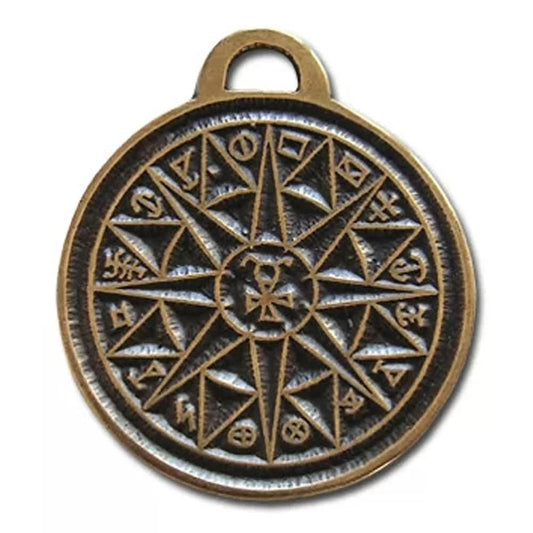 Merkurpentakel Anhänger Schmuck - Kabbala - 25x30mm mit Halsband - Firma Holzenplotz - Silberketten - Goldketten.de