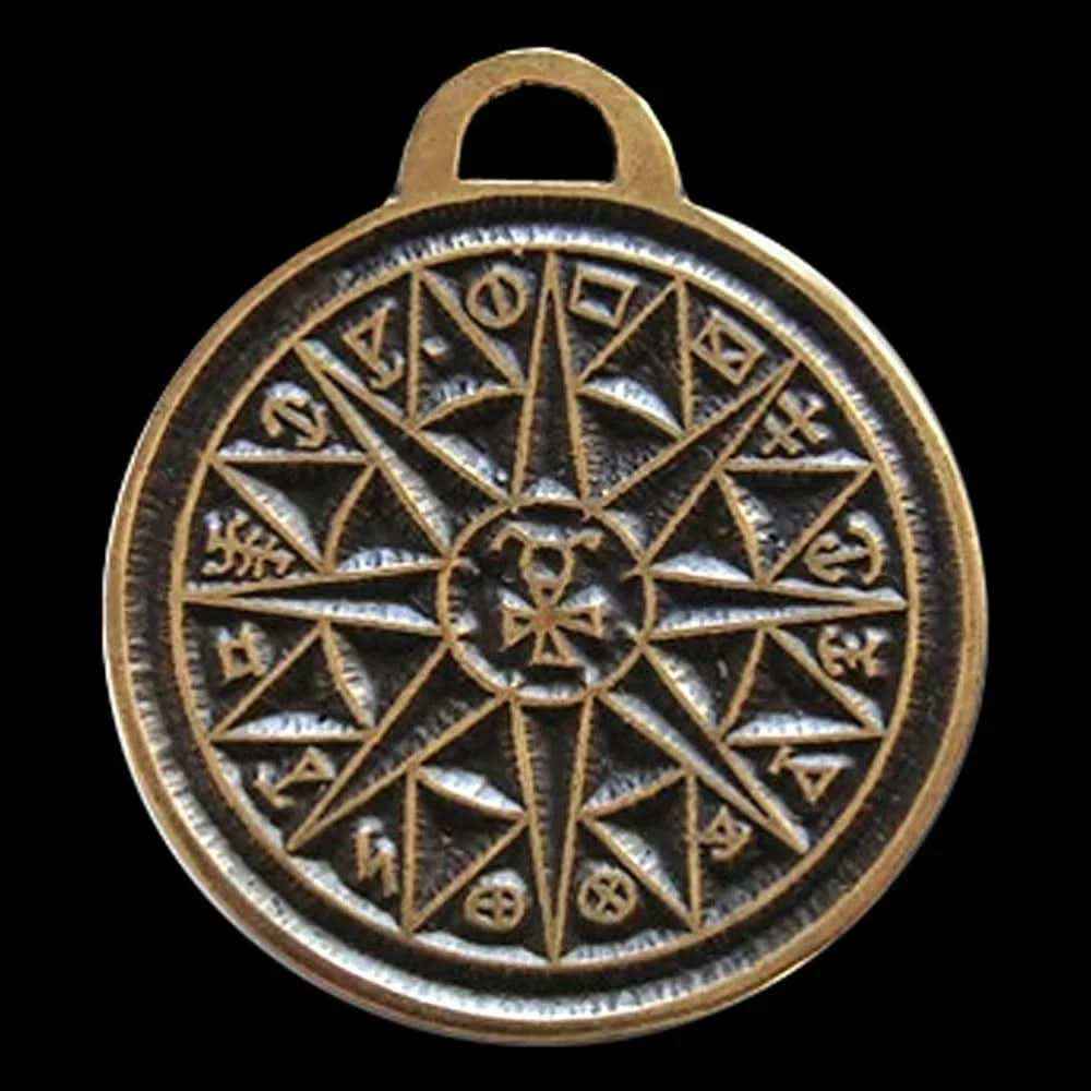 Merkurpentakel Anhänger Schmuck - Kabbala - 25x30mm mit Halsband