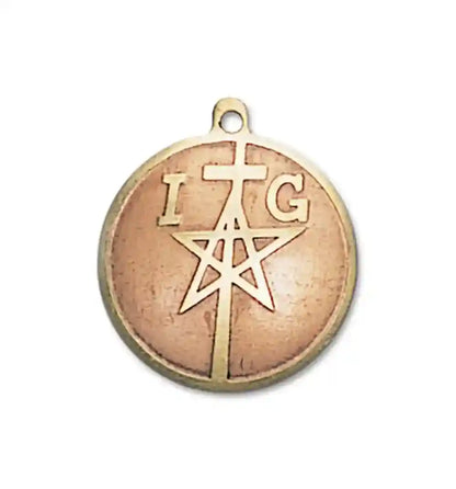 Messing-Kupfer Amulett Anhänger Schmuck 27x24mm
