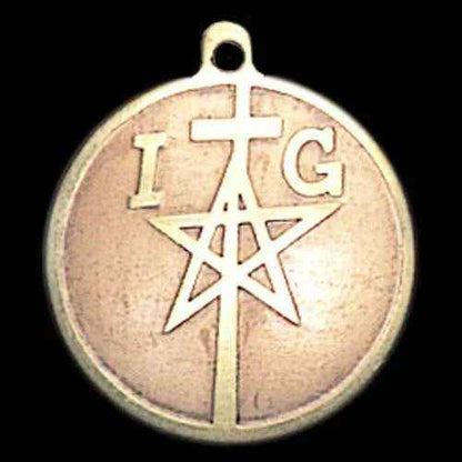 Messing-Kupfer Amulett Anhänger Schmuck 27x24mm