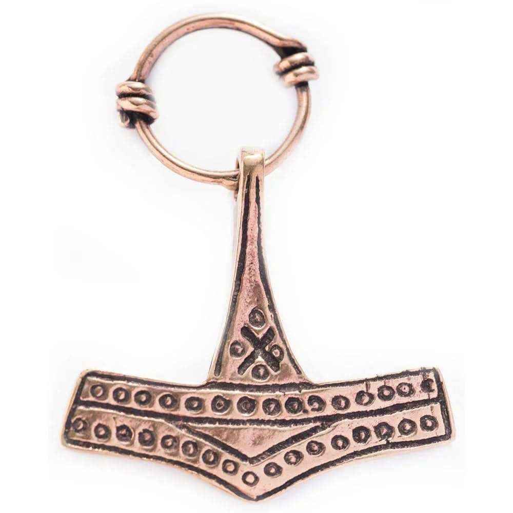 Mjölnir Thors Hammer Bronze Anhänger Schmuck - Thorhammer - 50x35mm