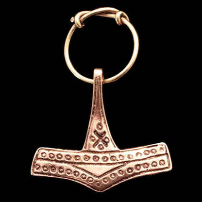 Mjölnir Thors Hammer Bronze Anhänger Schmuck - Thorhammer - 50x35mm