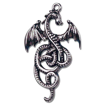 Nidhogg Drache Anhänger Schmuck mit Halskette 52x30mm