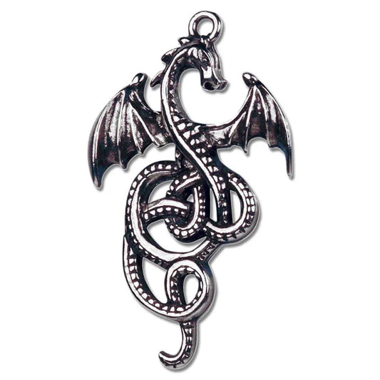 Nidhogg Drache Anhänger Schmuck mit Halskette 52x30mm - Firma Holzenplotz - Silberketten - Goldketten.de