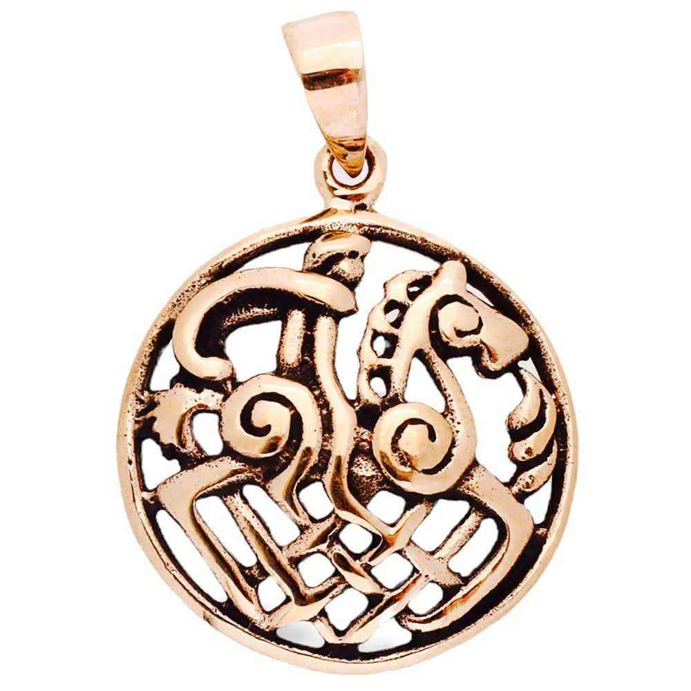 Odin auf Sleipnir Pferd Reiter Anhänger Schmuck - Wikinger - 33x22mm