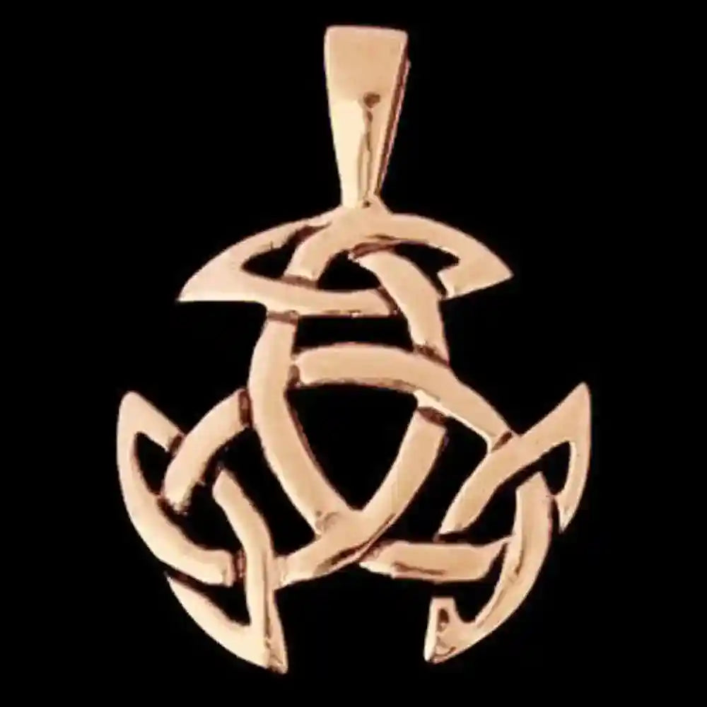 Offene Dreifalt klein Bronze Anhänger Schmuck - Keltische Knoten - 21x15mm