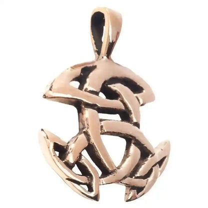 Offene Dreifalt klein Bronze Anhänger Schmuck - Keltische Knoten - 21x15mm