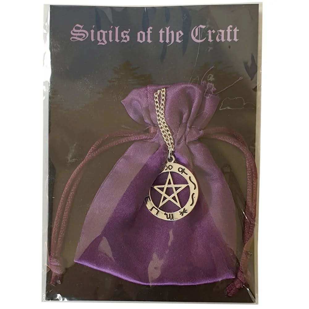 Offenes Pentagramm Schmuck Anhänger versilbert mit Kette Satinbeutel 2 - Firma Holzenplotz - Silberketten - Goldketten.de