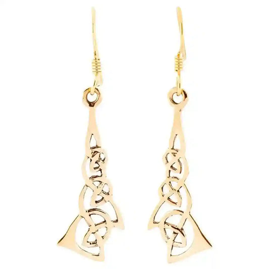 Ohrhänger, Ohrringe Drei Keltische Knoten Bronze Schmuck - Firma Holzenplotz - Silberketten-Goldketten.de 