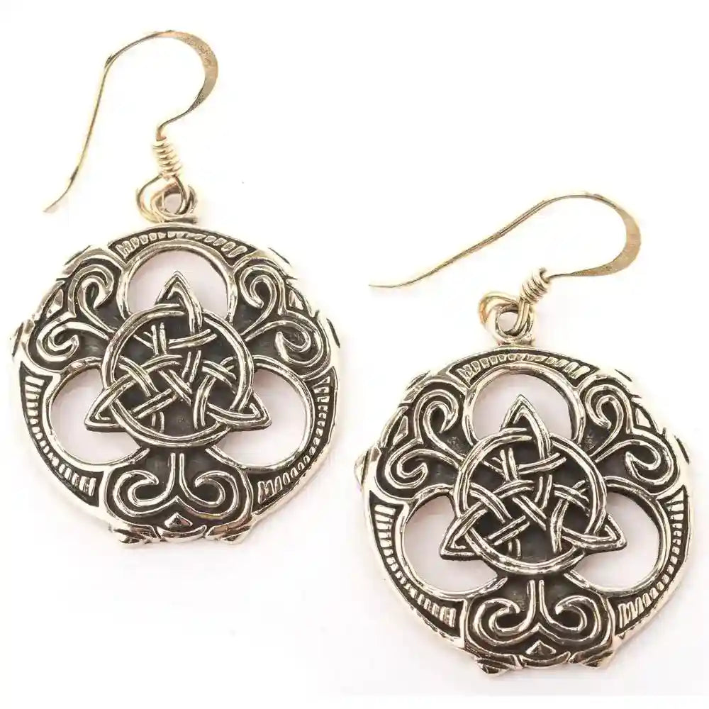 Ohrhänger, Ohrringe Keltische Dreiheit Knoten Bronze Schmuck