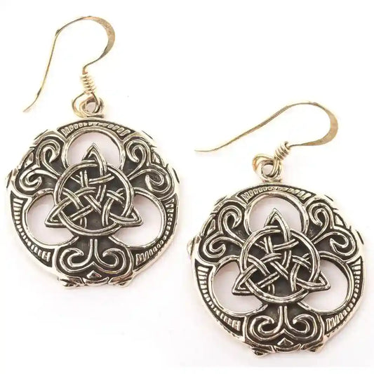 Ohrhänger, Ohrringe Keltische Dreiheit Bronze Schmuck - Firma Holzenplotz - Silberketten-Goldketten.de 