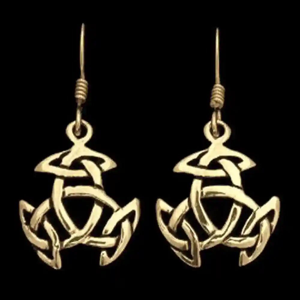 Ohrhänger, Ohrringe Offene Dreifalt Bronze Schmuck - Firma Holzenplotz - Silberketten-Goldketten.de 