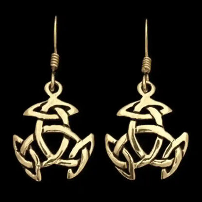 Ohrhänger, Ohrringe Offene Dreifalt Bronze Schmuck - Firma Holzenplotz - Silberketten-Goldketten.de 