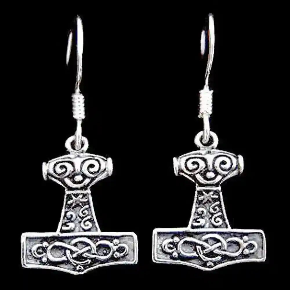 Ohrhänger, Ohrringe Ohrschmuck Thors Hammer Schmuck 925er Silber - Firma Holzenplotz - Silberketten-Goldketten.de 