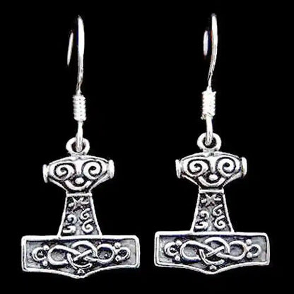 Ohrhänger, Ohrringe Ohrschmuck Thors Hammer Schmuck 925er Silber - Firma Holzenplotz - Silberketten-Goldketten.de 