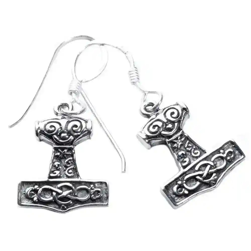 Ohrhänger, Ohrringe Ohrschmuck Thors Hammer Schmuck 925er Silber - Firma Holzenplotz - Silberketten-Goldketten.de 