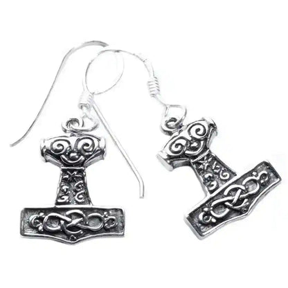 Ohrhänger, Ohrringe Ohrschmuck Thors Hammer Schmuck 925er Silber - Firma Holzenplotz - Silberketten-Goldketten.de 