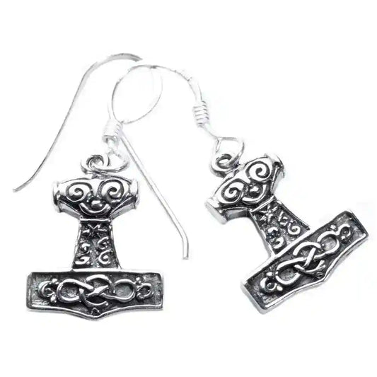 Ohrhänger, Ohrringe Ohrschmuck Thors Hammer Schmuck 925er Silber - Firma Holzenplotz - Silberketten-Goldketten.de 