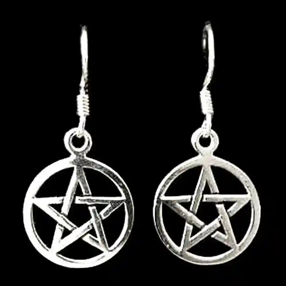 Ohrhänger, Ohrringe Pentagramm Schmuck 925er Silber - Firma Holzenplotz - Silberketten-Goldketten.de 