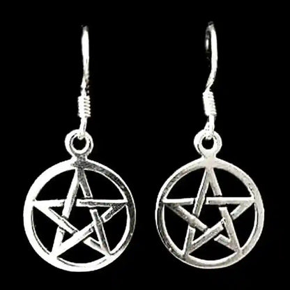 Ohrhänger, Ohrringe Pentagramm Schmuck 925er Silber - Firma Holzenplotz - Silberketten-Goldketten.de 