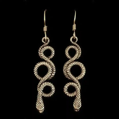Ohrhänger, Ohrringe Schlange Bronze Schmuck