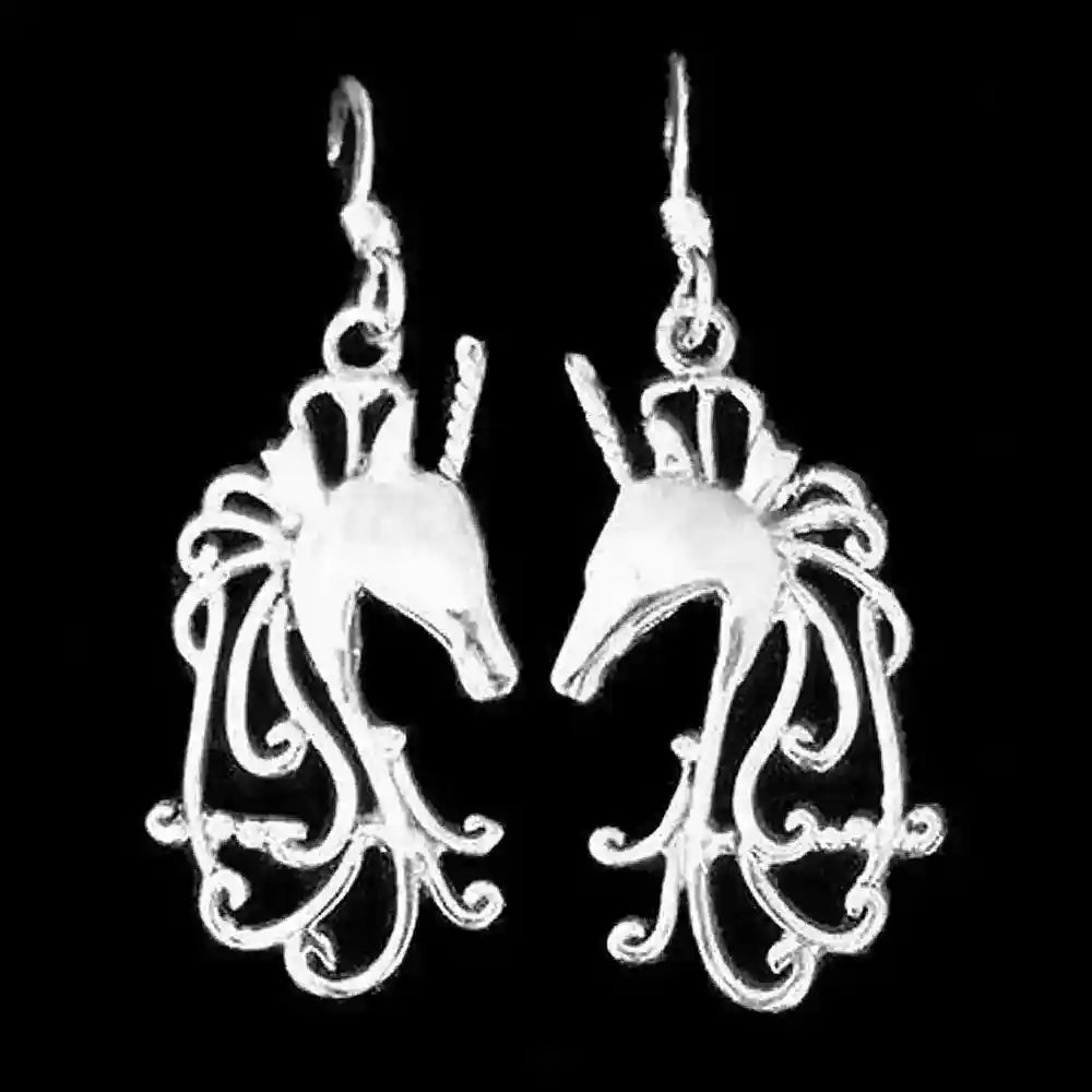 Ohrhänger, Ohrringe Silbernes Einhorn Schmuck 925er Silber - Firma Holzenplotz - Silberketten-Goldketten.de 