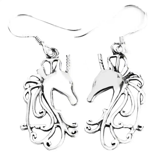 Ohrhänger, Ohrringe Silbernes Einhorn Schmuck 925er Silber - Firma Holzenplotz - Silberketten-Goldketten.de 