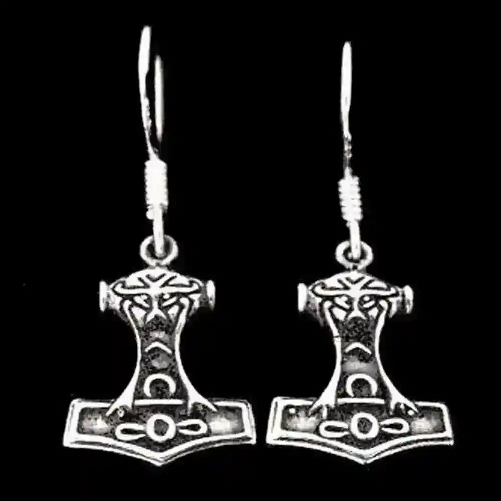Ohrhänger, Ohrringe Thors Hammer Schmuck 925er Silber - Firma Holzenplotz - Silberketten-Goldketten.de 