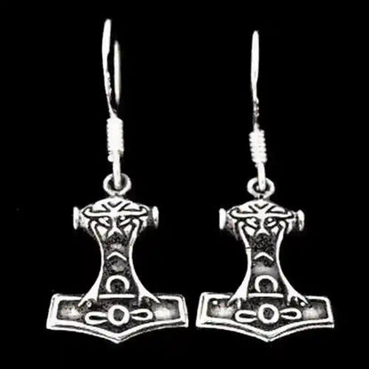 Ohrhänger, Ohrringe Thors Hammer Schmuck 925er Silber - Firma Holzenplotz - Silberketten-Goldketten.de 