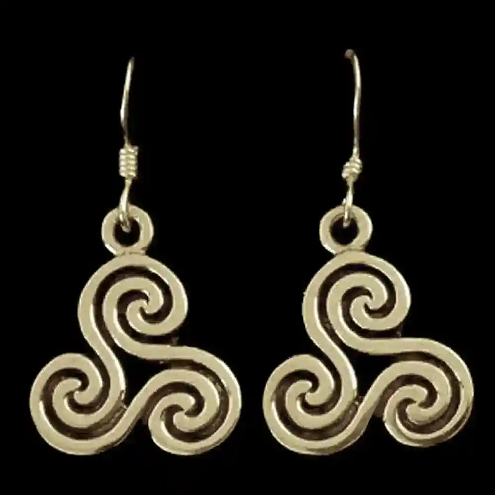 Ohrhänger, Ohrringe Triskele Bronze Schmuck - Firma Holzenplotz - Silberketten-Goldketten.de 