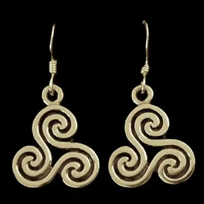 Ohrhänger, Ohrringe Triskele Bronze Schmuck - Firma Holzenplotz - Silberketten-Goldketten.de 