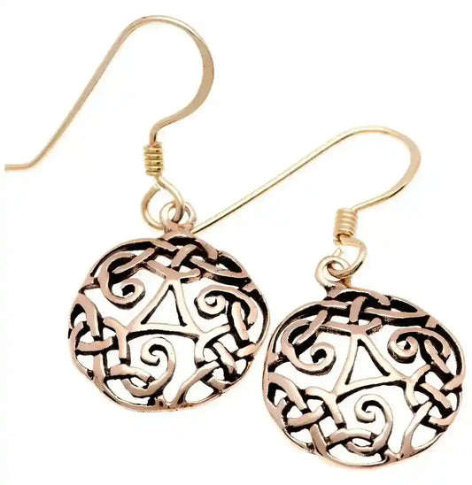 Ohrhänger, Ohrringe Triskele Bronze Schmuck - Firma Holzenplotz - Silberketten-Goldketten.de 