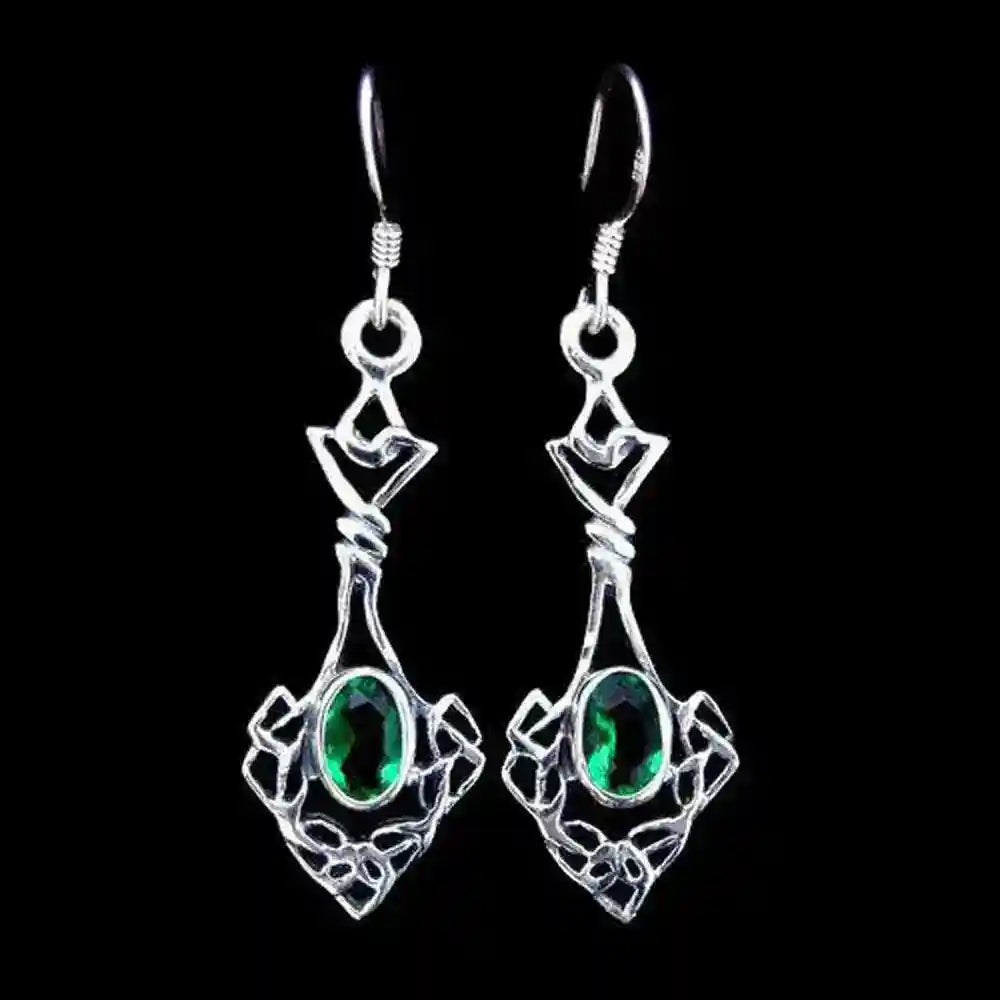 OhrhängerOhrringe keltischer Ohrring Celtic Gün Kristall 925er Silber - Firma Holzenplotz - Silberketten-Goldketten.de 