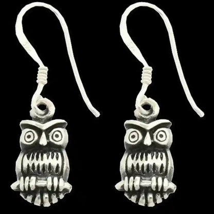 Ohrschmuck Eule Uhu Vogel Kauz Schmuck 925er Silber 13mm - Firma Holzenplotz - Silberketten-Goldketten.de 