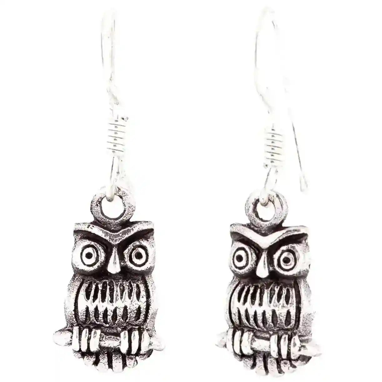 Ohrschmuck Eule Uhu Vogel Kauz Schmuck 925er Silber 13mm - Firma Holzenplotz - Silberketten-Goldketten.de 
