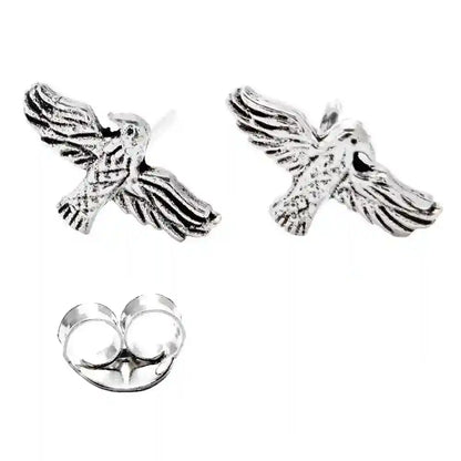 Ohrstecker Hugin und Munin 925er Silber Schmuck - Firma Holzenplotz - Silberketten-Goldketten.de 