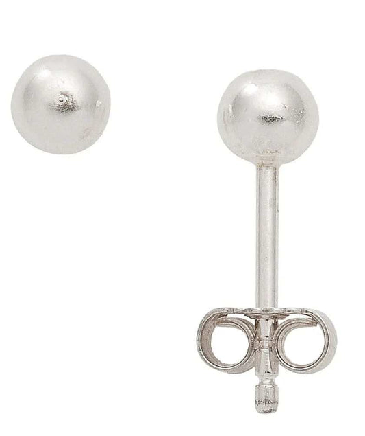 Ohrstecker Kugel 925 Silber rhodiniert - Firma Holzenplotz - Silberketten - Goldketten.de