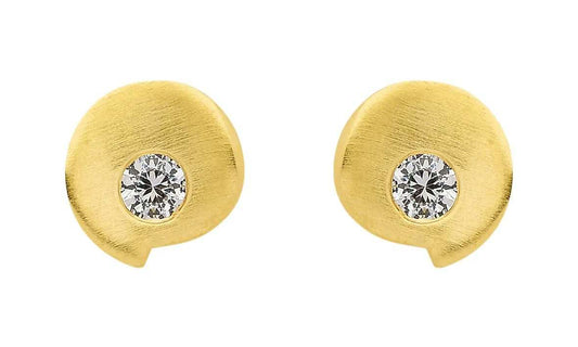 Ohrstecker Zirkonia 333 Gelbgold - Firma Holzenplotz - Silberketten - Goldketten.de