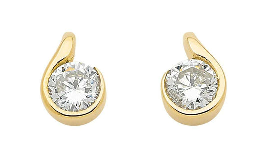 Ohrstecker Zirkonia 333 Gelbgold - Firma Holzenplotz - Silberketten - Goldketten.de