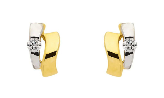 Ohrstecker Zirkonia 333 Gold rhodiniert - Firma Holzenplotz - Silberketten - Goldketten.de