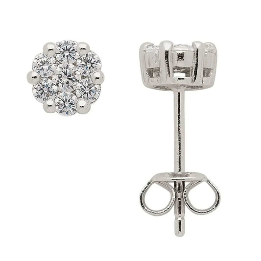 Ohrstecker Zirkonia 925 Silber rhodiniert - Firma Holzenplotz - Silberketten - Goldketten.de